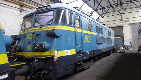 PFT-TSP - Musée Retro Train à St-Ghislain, collection du PFT (Patrimoine Ferroviaire Touristique). Certaines de ces machines roulent encore, notamment lors du festival du Bocq à la mi-août :-) , DSC05156