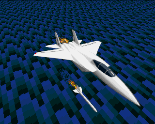 Amiga Pixel art 1,  Incomming-ColorCycling-JetFighter