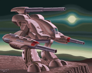 Amiga Pixel art 1,  Incomming-Decker-Decker_Battlemech