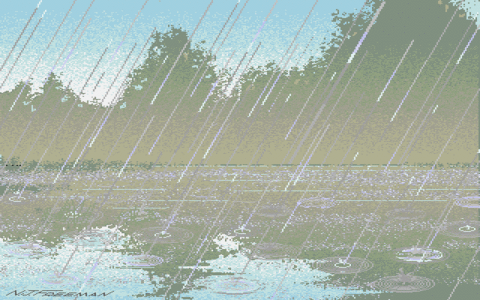 Amiga Pixel art 1,  Incomming-ExpressPaint-ExpressPaint_Rain