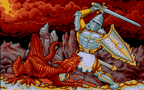 Amiga Pixel art 1,  Incomming-knightforce