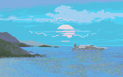 Amiga Pixel art 1, Applications-DeluxePaint_Yacht