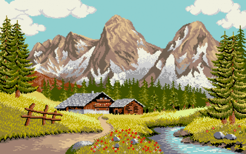 Amiga Pixel art 1, Applications-PIImage_Mountain