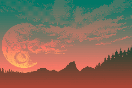 Amiga Pixel art 1, FranckSauer-Agony_Level4_Horizon