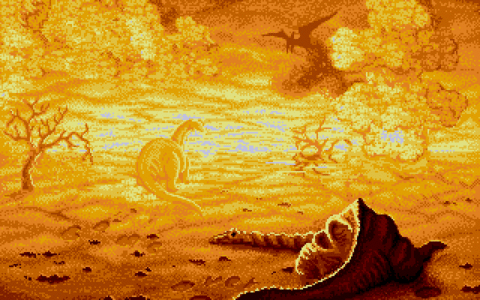 Amiga Pixel art 1, GuenterSchmitz-PrehistoricTale_GameOver