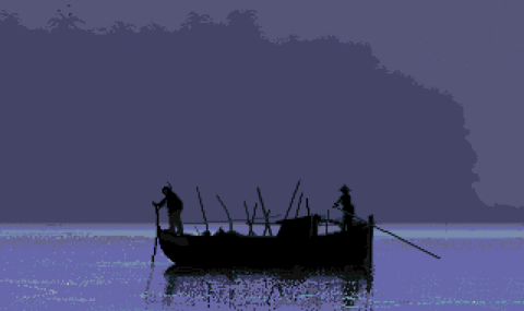Amiga Pixel art 2, IanHarling-LostPatrol_PanoramaBoat