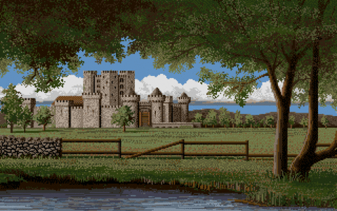 Amiga Pixel art 1, JimSachs-DefenderOfTheCrown_CastleNorman_day