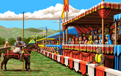 Amiga Pixel art 1, JimSachs-DefenderOfTheCrown_Tournament_Begin