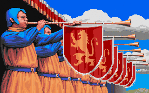Amiga Pixel art 1, JimSachs-DefenderOfTheCrown_Tournament_Fanfare