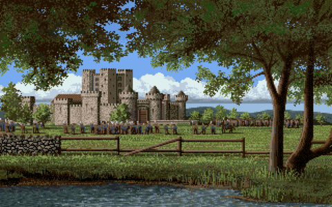 Amiga Pixel art 1, JimSachs-DefenderOfTheCrown2_CastleNorman_day