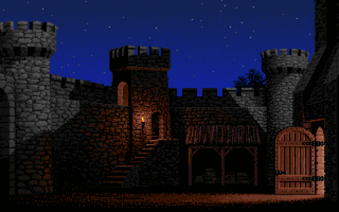 Amiga Pixel art 1, JimSachs-DefenderOfTheCrown2_CastleNormanYard