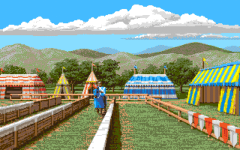 Amiga Pixel art 1, JimSachs-DefenderOfTheCrown2_Tournament_OnComing