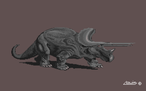 Amiga Pixel art 1, LouisJohnson-Louis_Triceratops