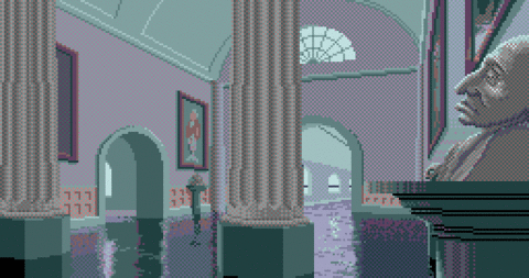 Amiga Pixel art 2, MagneticScrolls-Fish_14_UniversityFoyer