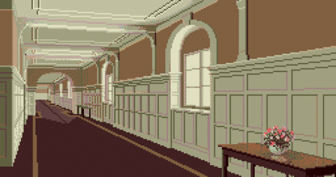 Amiga Pixel art 2, MagneticScrolls-GuildOfThieves_04_Corridor