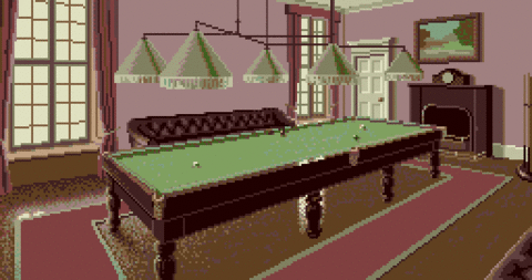 Amiga Pixel art 2, MagneticScrolls-GuildOfThieves_05_BilliardRoom