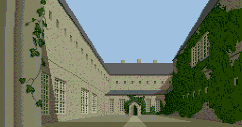 Amiga Pixel art 2, MagneticScrolls-GuildOfThieves_07_Courtyard