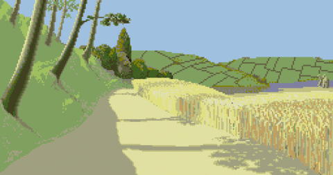 Amiga Pixel art 2, MagneticScrolls-GuildOfThieves_09_GoldenWheatfield
