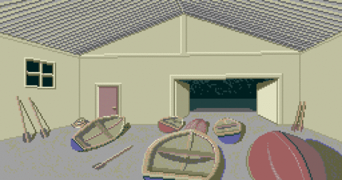 Amiga Pixel art 2, MagneticScrolls-GuildOfThieves_22_Boathouse