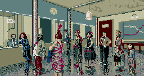 Amiga Pixel art 2, MagneticScrolls-GuildOfThieves_28_InTheBank