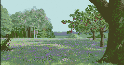 Amiga Pixel art 2, MagneticScrolls-Jinxter_06_Orchard