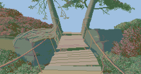 Amiga Pixel art 2, MagneticScrolls-Jinxter_07_OnTheBridge