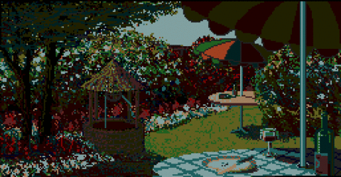 Amiga Pixel art 2, MagneticScrolls-Jinxter_15_BeerGarden