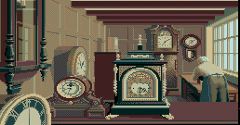 Amiga Pixel art 2, MagneticScrolls-Jinxter_17_ClockmakersShop