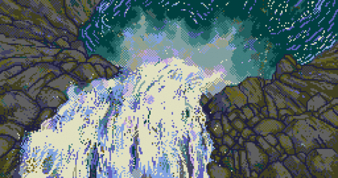 Amiga Pixel art 2, MagneticScrolls-Jinxter_19_OutsideTheStation