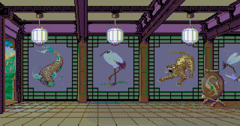 Amiga Pixel art 2, PeteLyon-KarateKid2_Stage05_InTheMiyagiDojo