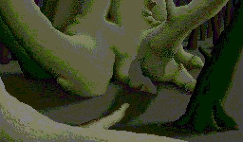 Amiga Pixel art 2, MagneticScrolls-_images-Pawn_14_RankForest.tft1