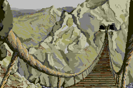 Amiga Pixel art 2, MagneticScrolls-_images-Pawn_20_RopeBridge.tft1