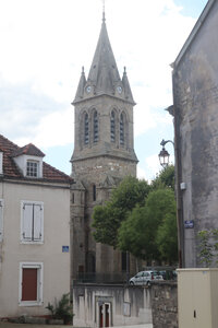 20200813-02 GR7 Ballon d'Alsace - Grancey - Beaune, 1644 Bourbonne-les-Bains, le clocher de l'église Notre-Dame-en-Assomption